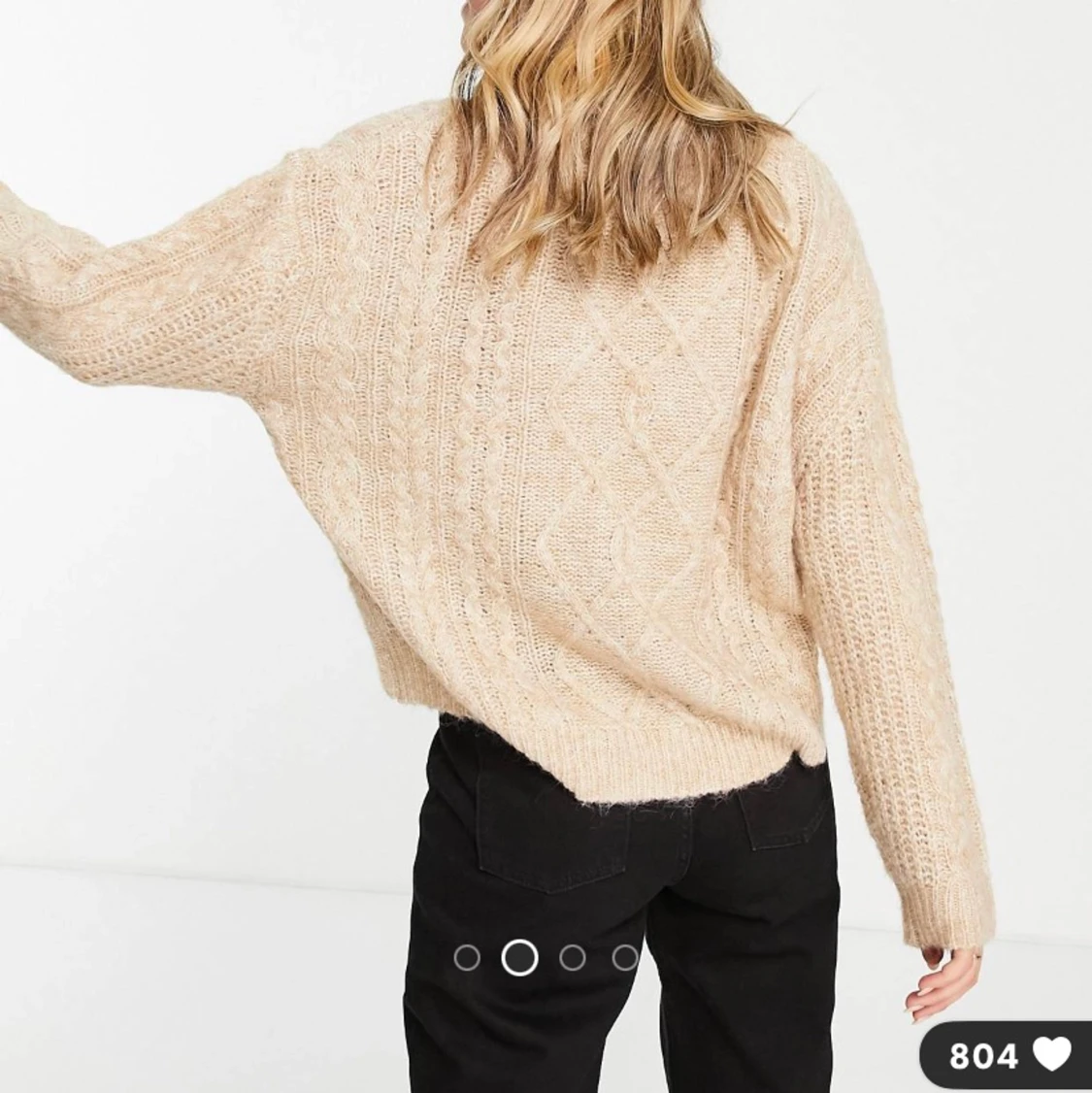 Stickad tröja men v-ringning - 90