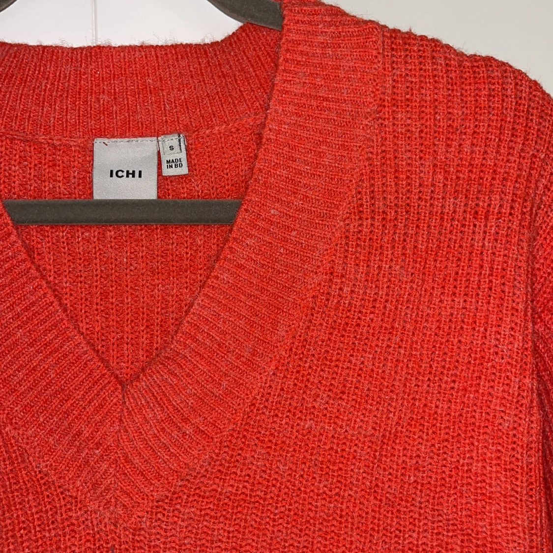 Röd Stickad tröja från Ichi  - 90