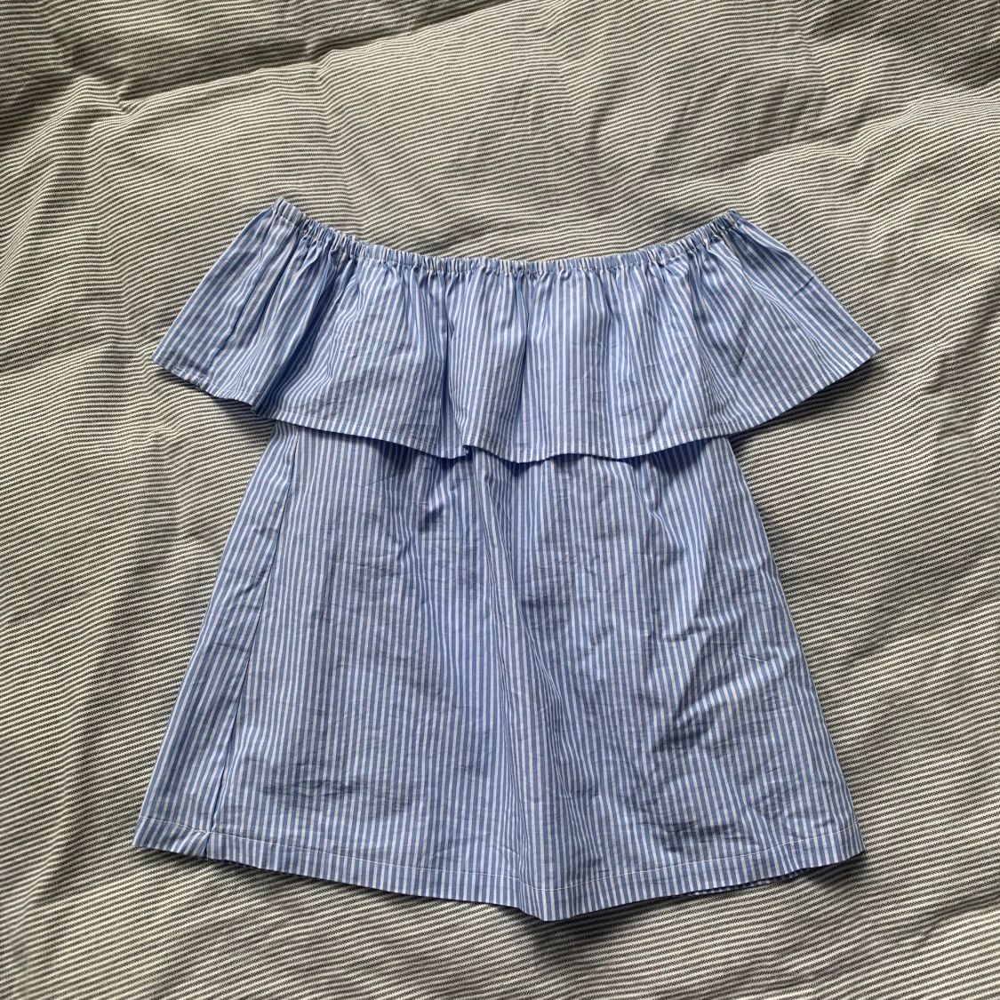 Randig off shoulder-topp