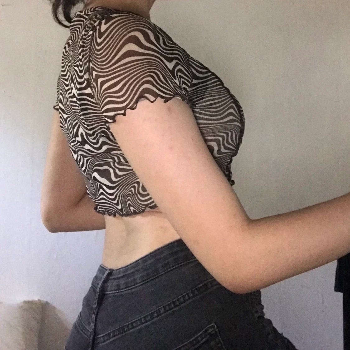 Genomskinlig Topp T-Shirt  - 90