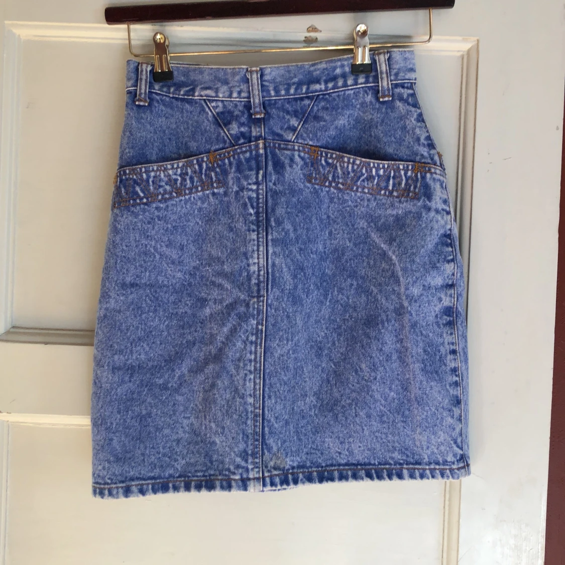 Stentvättade Blåjeans Kjol  - 90