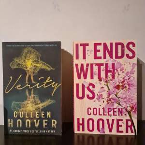 Verity och It Ends With Us av Colleen Hoover på engelska! Båda är i bra skick dock finns det märken på bokryggarna från att boken öppnats och stängts. 90kr styck!
