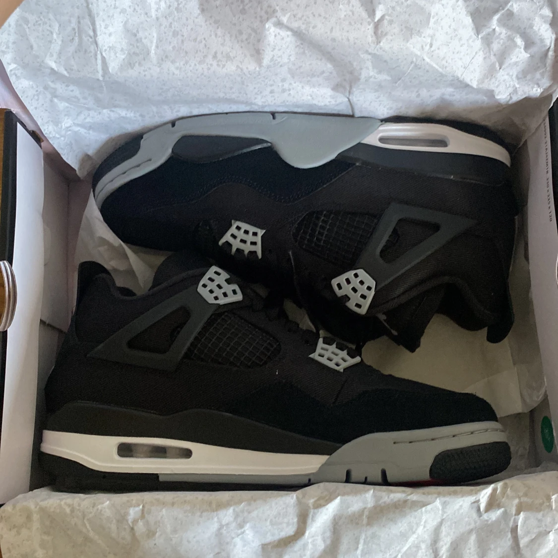 Jordan 4, black canvas - 90