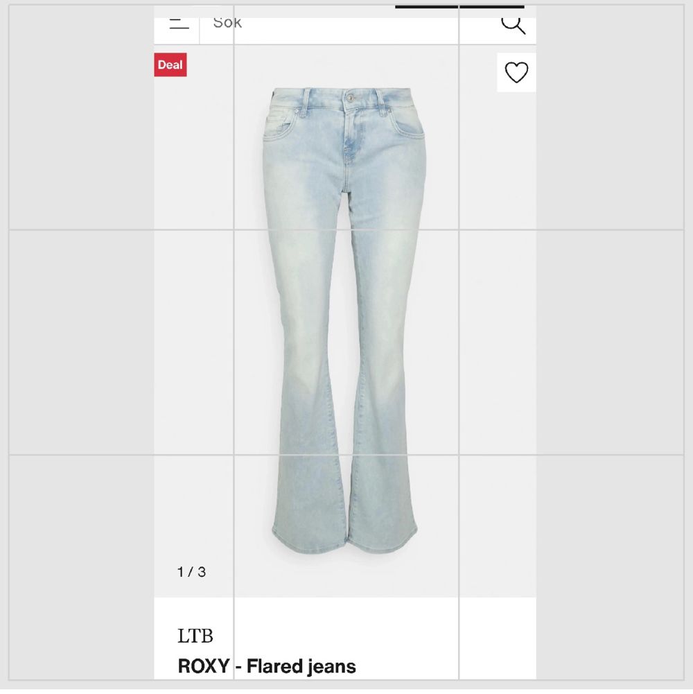 Blå Ltb roxy flared jeans- ljusblå | Plick Second Hand