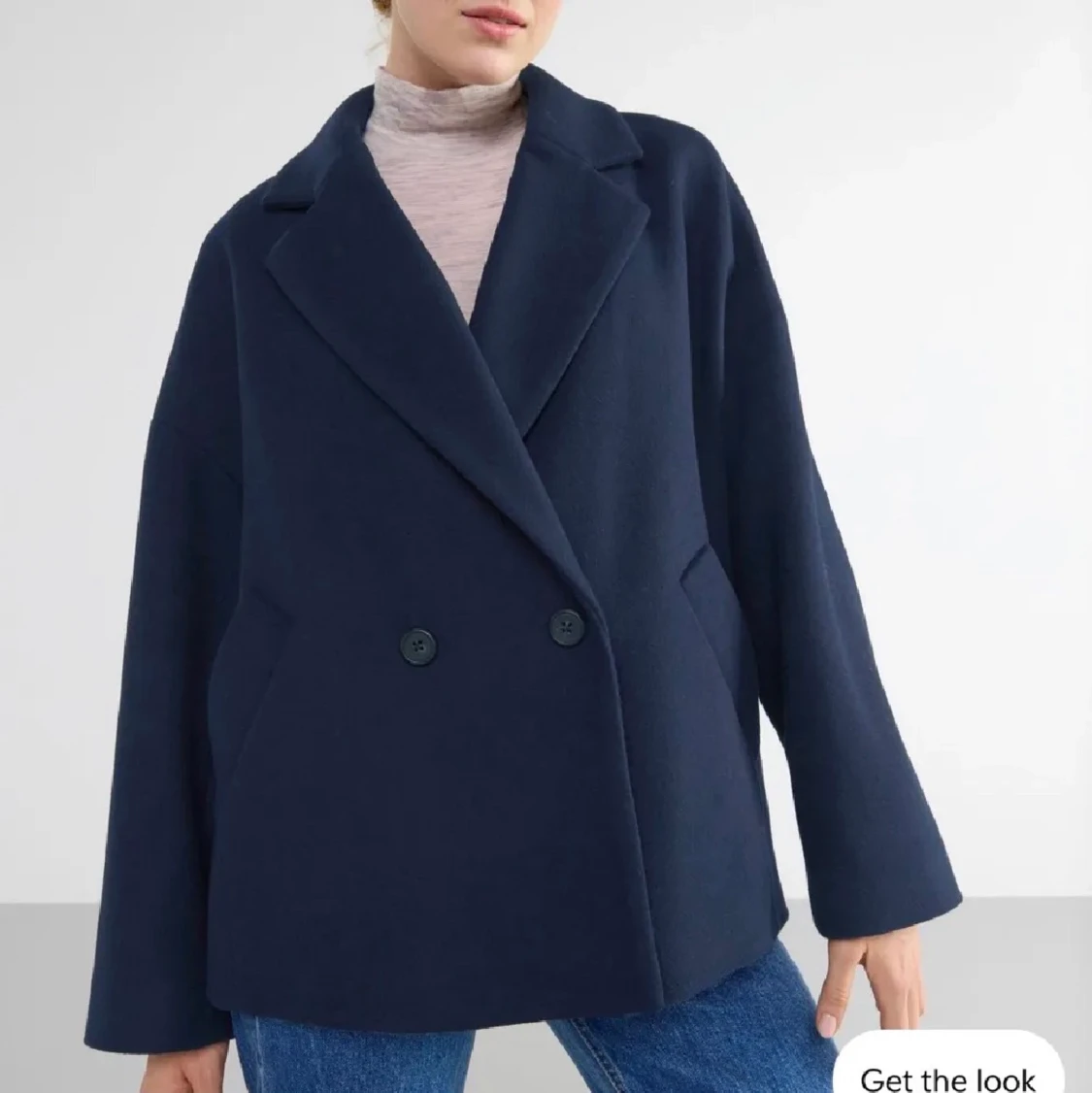 Marinblå, kappa  - 90