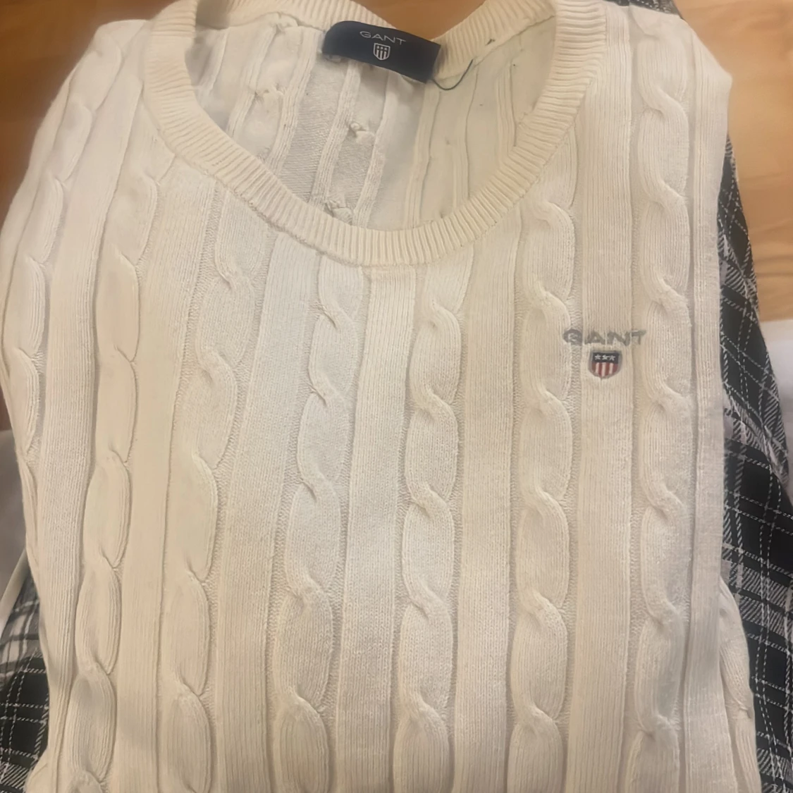 Kabelstickad tröja Gant
