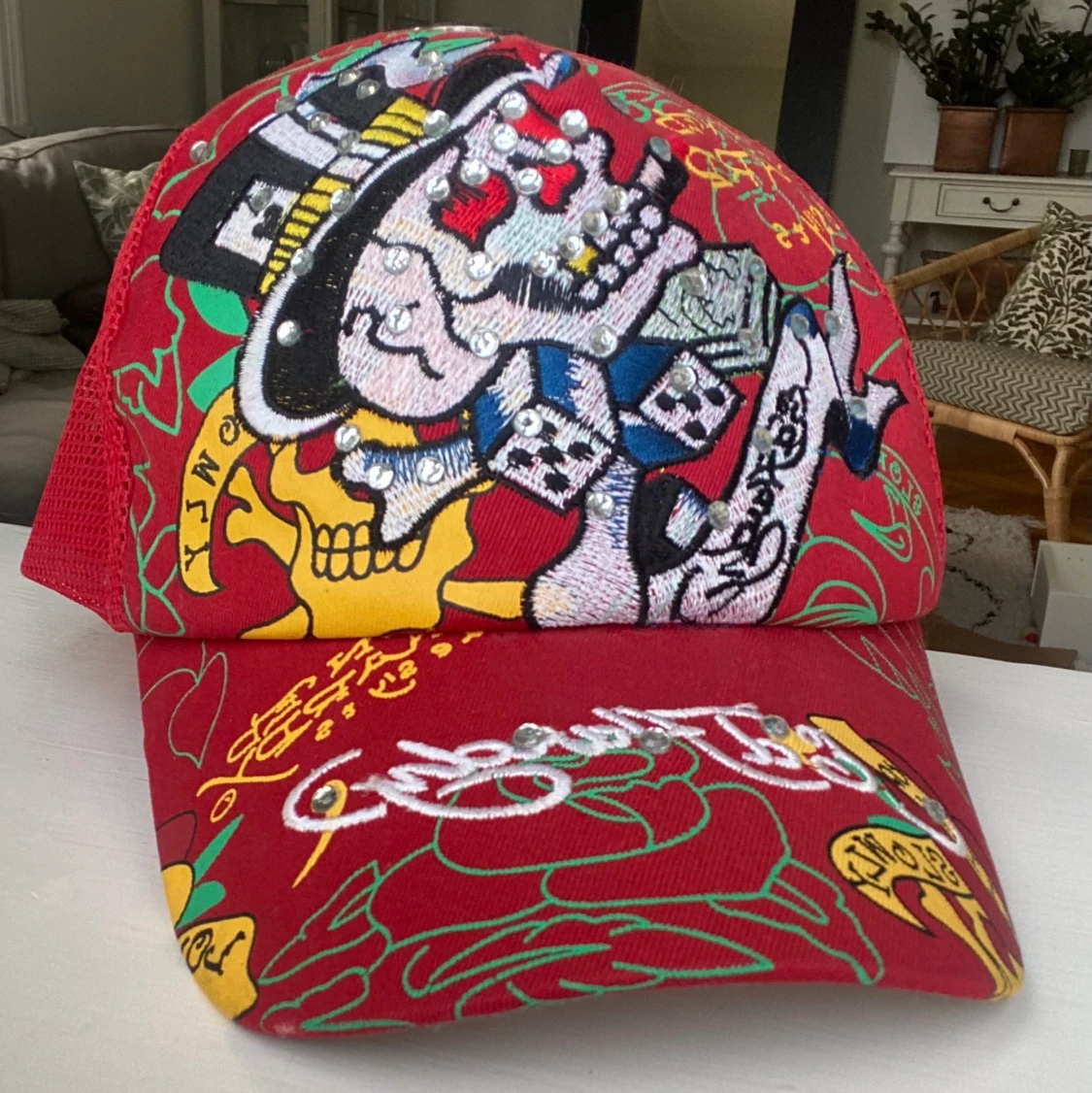 Röd Ed hardy keps