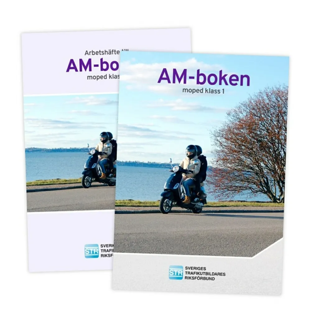 Säljer AM-boken moped klass 1 + Arbetshäfte. AM-boken är ett komplett kursmaterial för utbildning till AM-körkort. Arbetshäftet innehåller repetitionsmaterial, kör övningar och kontrollfrågor med tillhörande facit. Begagnat skick, köpt nya för 350 kr. Övrigt.