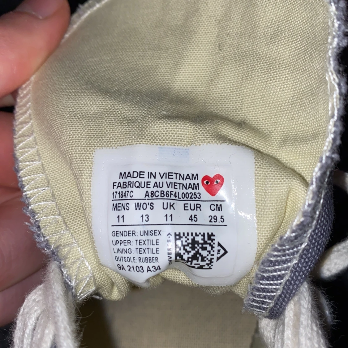 Comme des garcons Converse höga - 90