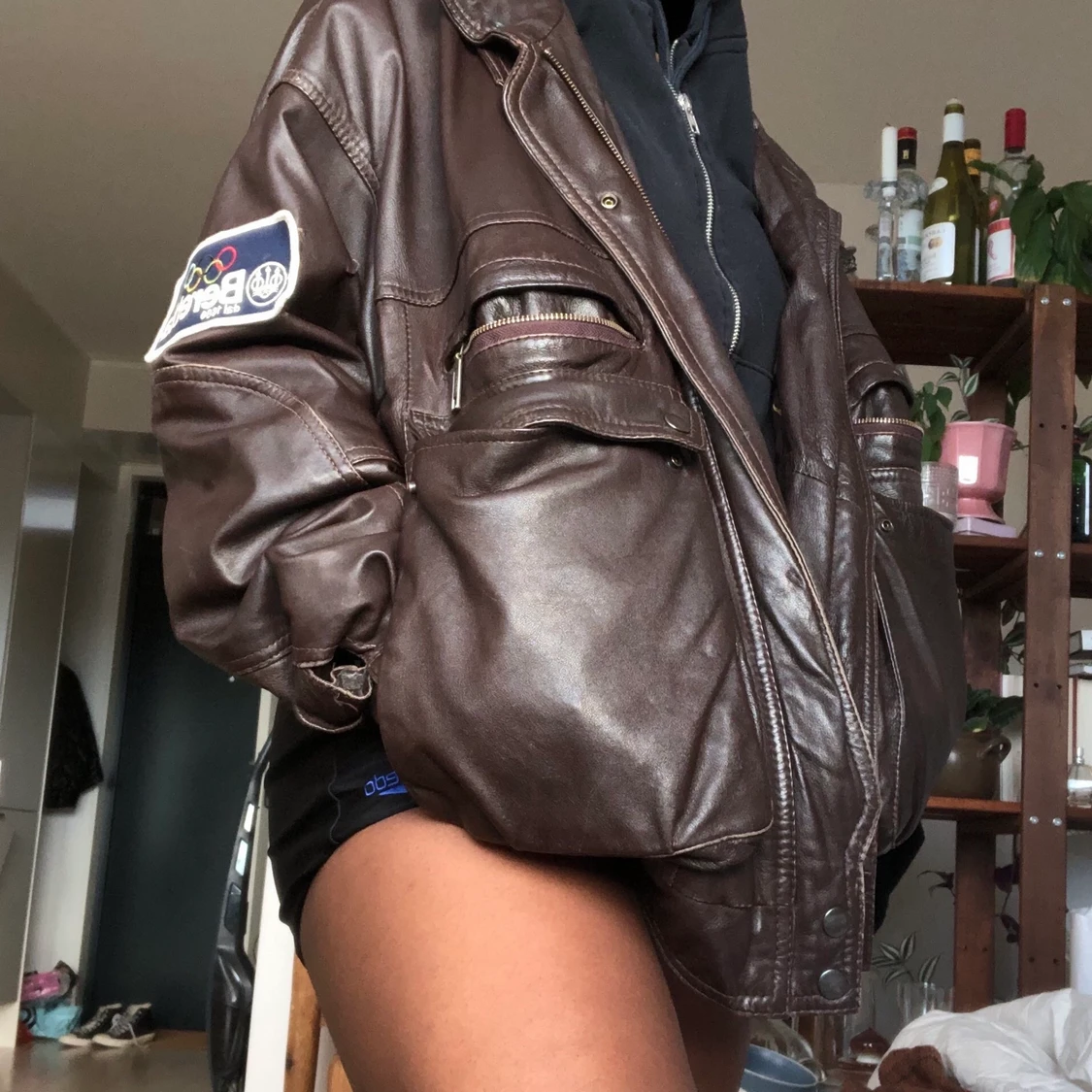 Vintagre retro läderjacka