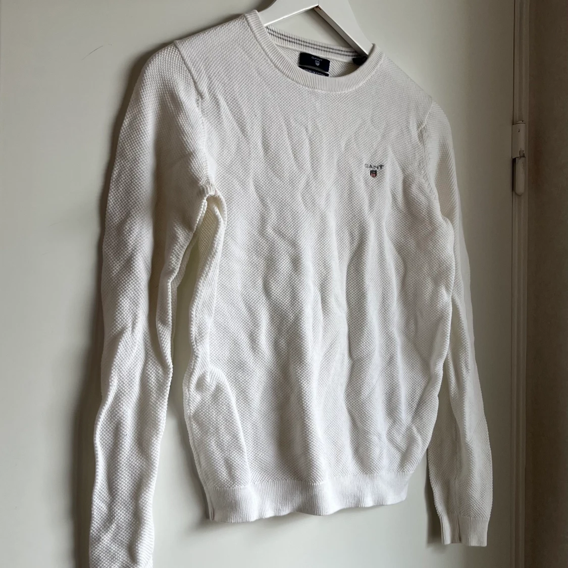 Vit Stickad GANT Kofta Stl:S