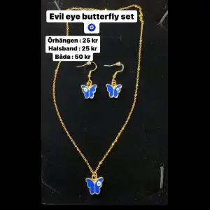 Evil eye butterfly set. Handmade with lots of love <3 Om du är interessed efter fler bilder kan du gärna skriva inne på DM :) 
