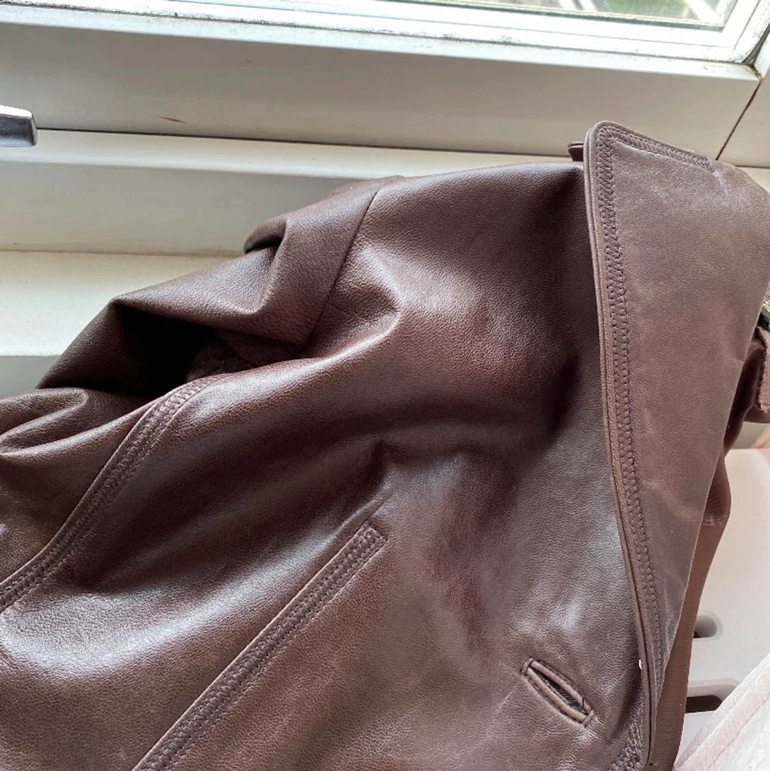 brun läderjacka - 91