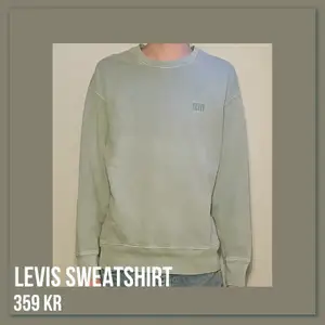 Levi’s sweatshirt köpt ny 2020. Varsamt använd. Ingen missfärgning, krympning eller lösa sömmar. Passar storlek S eventuellt XS. Nypris: ca 600 kr Pris: 359 kr Färg: Koppar grön Märke: Levi’s Passform: S/XS Skick: 8/10 Skriv i DM för mer info. Modell: 181 cm