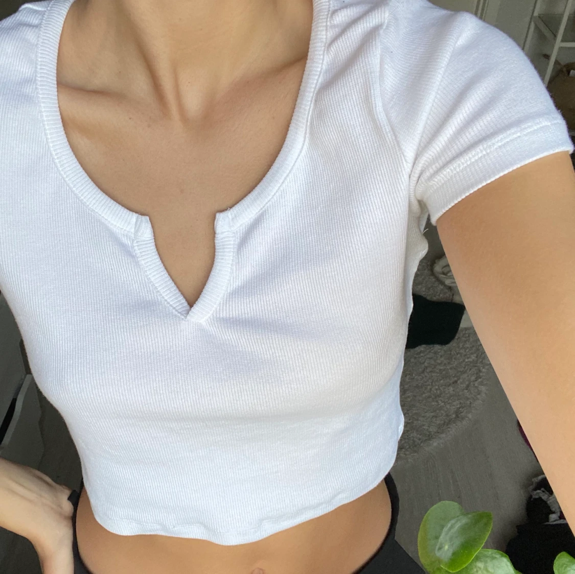 Vit basic topp - 90