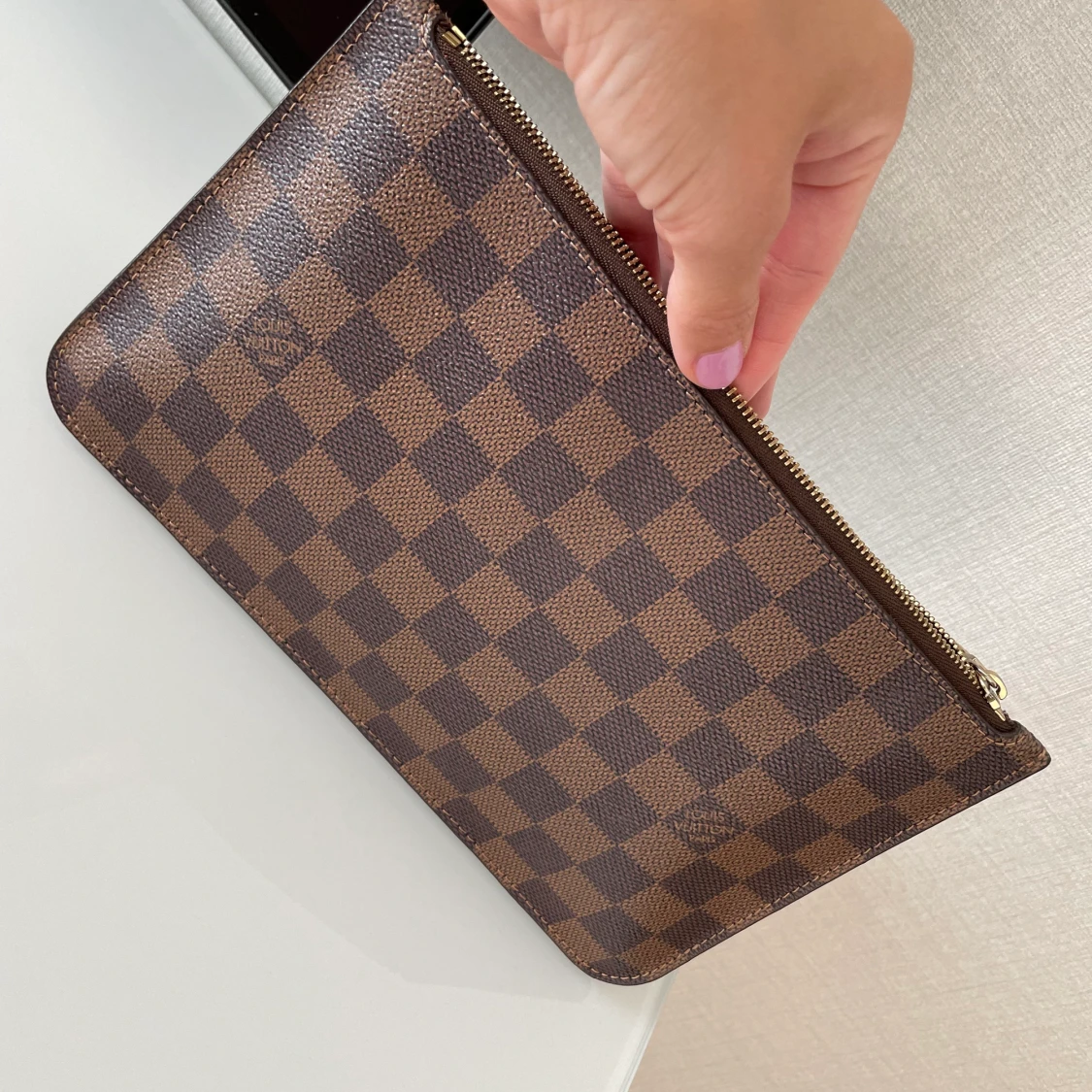 Louis Vuitton Neverfull pochette damier ebene - 91