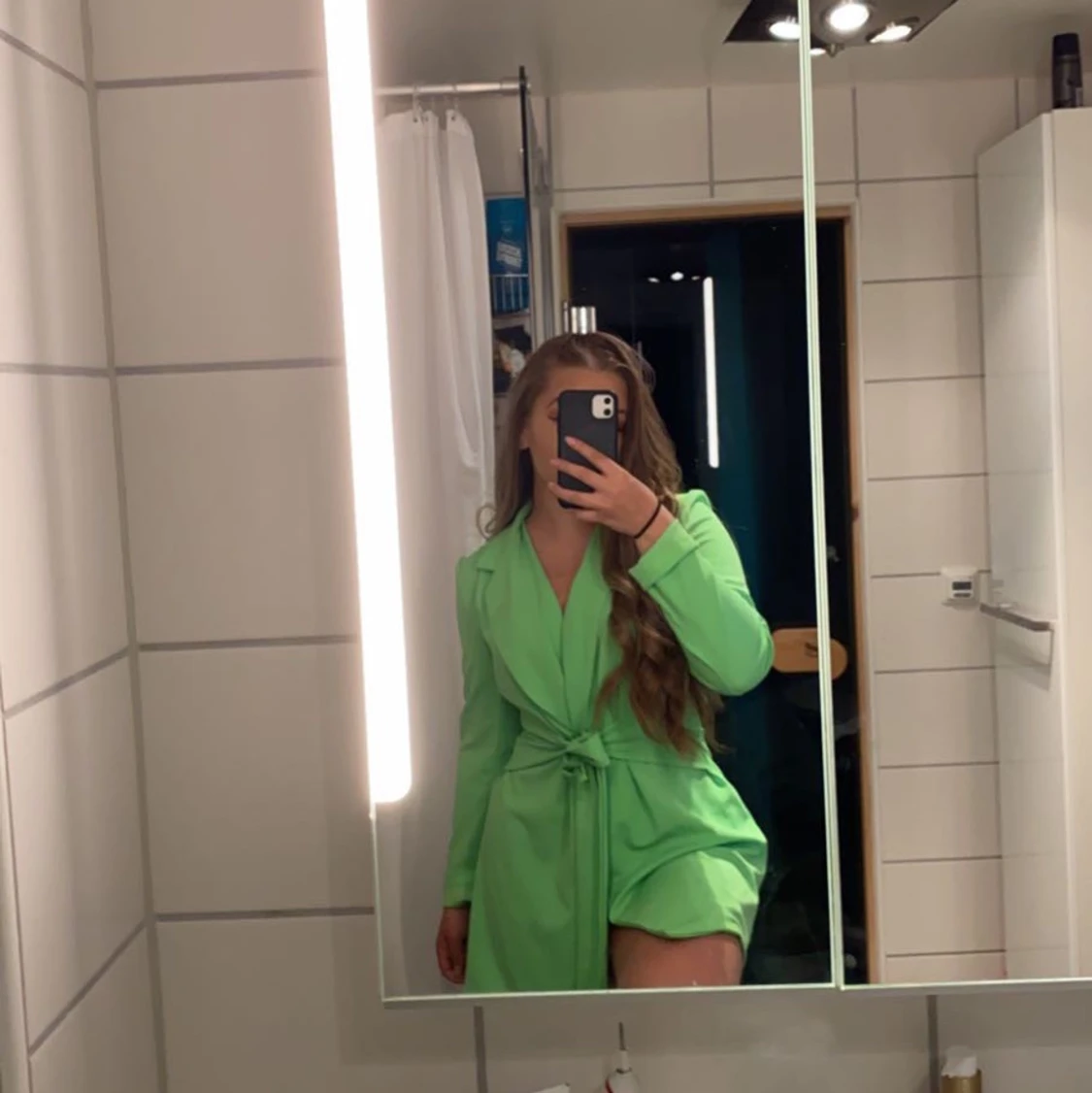 Limegrön blazerkläning  - 90