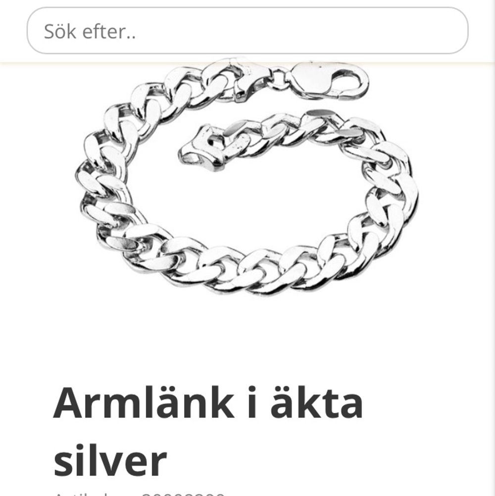 Grå Silver kedja. Silver armband. Silver | Plick Second Hand