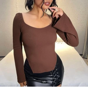 Shein topp - Så fin brun tröja från shein👜🧥💼🤎🥥