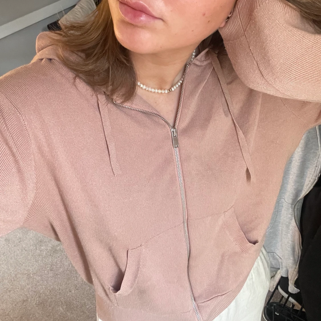 Stickad huvtröja  - 90