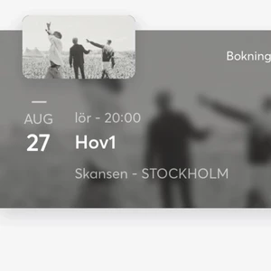 Hov1 Biljetter Skansen - Säljer mina slutsålda biljetter till hov1 på Skansen den 27 Augusti då annat tyvärr har kommit emellan😫  Biljetterna är digitala och skickas över email💕 Buda privat på biljetterna! Just nu: 800 kr/ st  