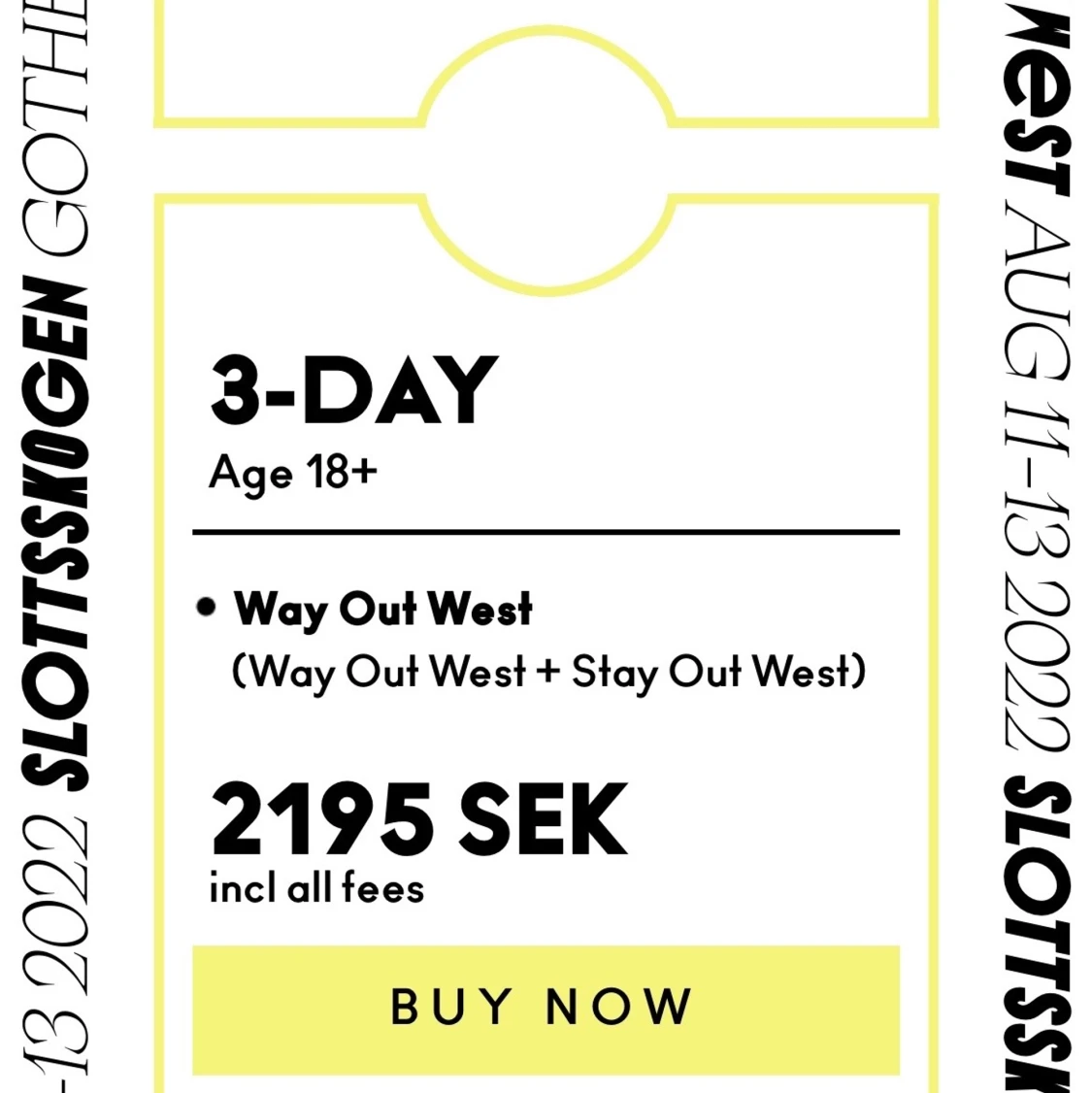 Way out west 18+ 3 dagar