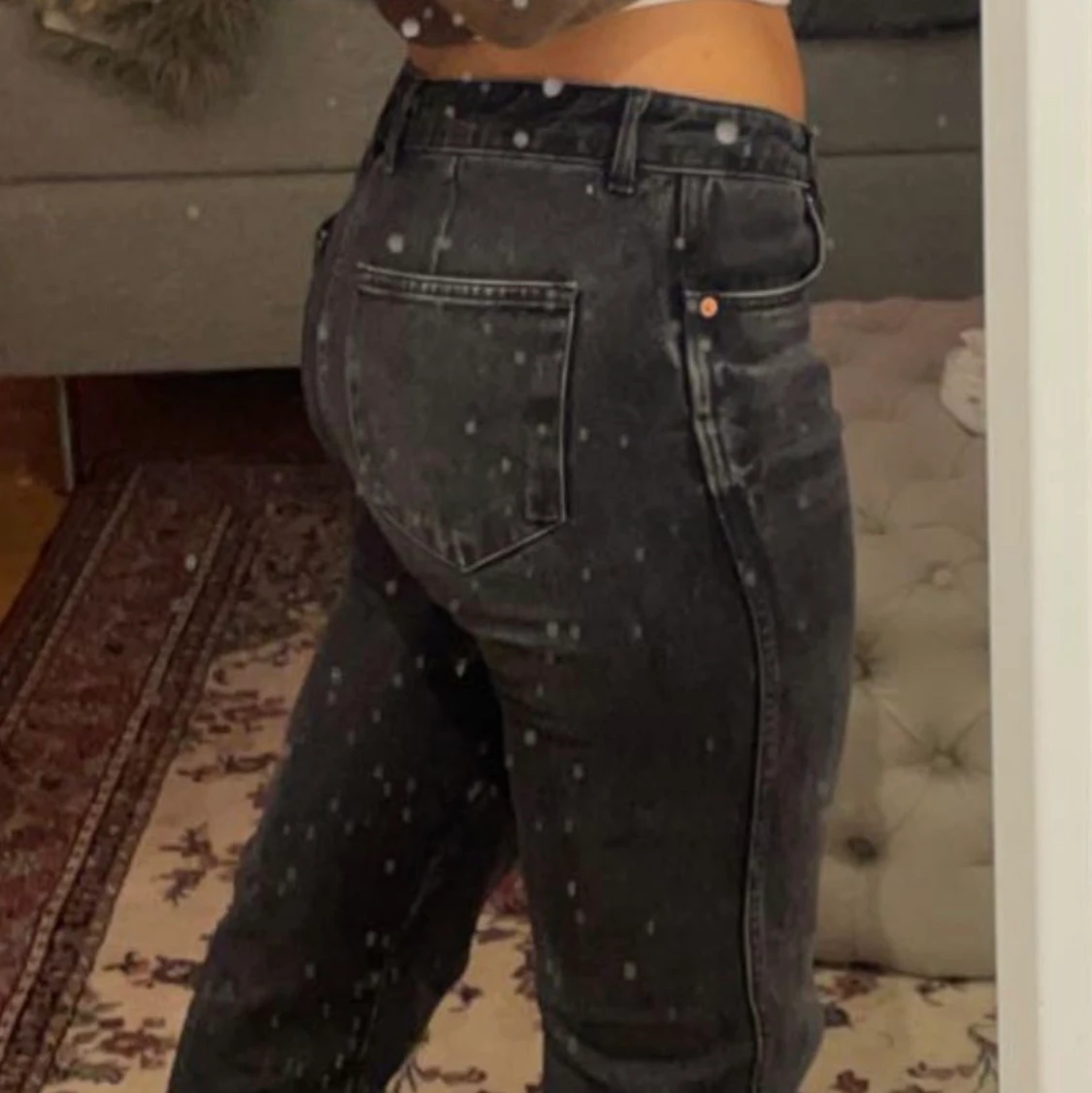 Mörkgråa jeans - 90