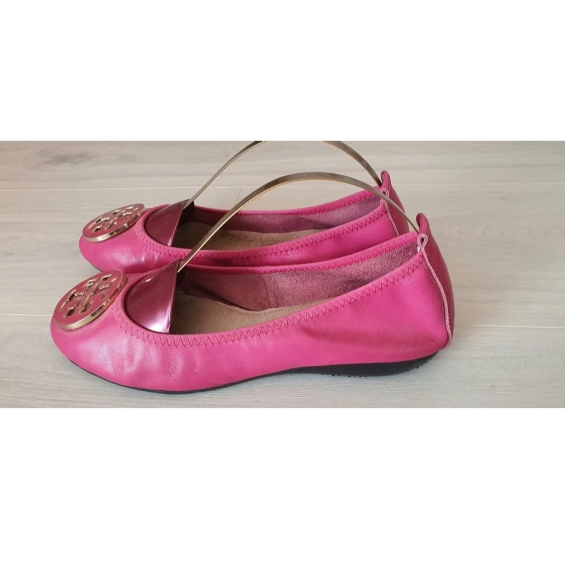 Tory Burch rosa Ballerinaskor stl 36 - 90