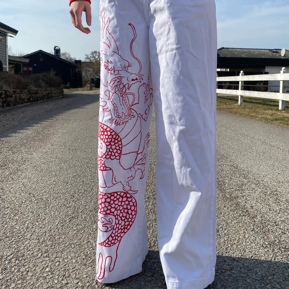 Handmålade jeans  - 90