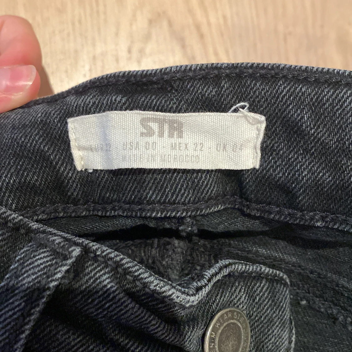 Lågmidjade jeans svarta - 90