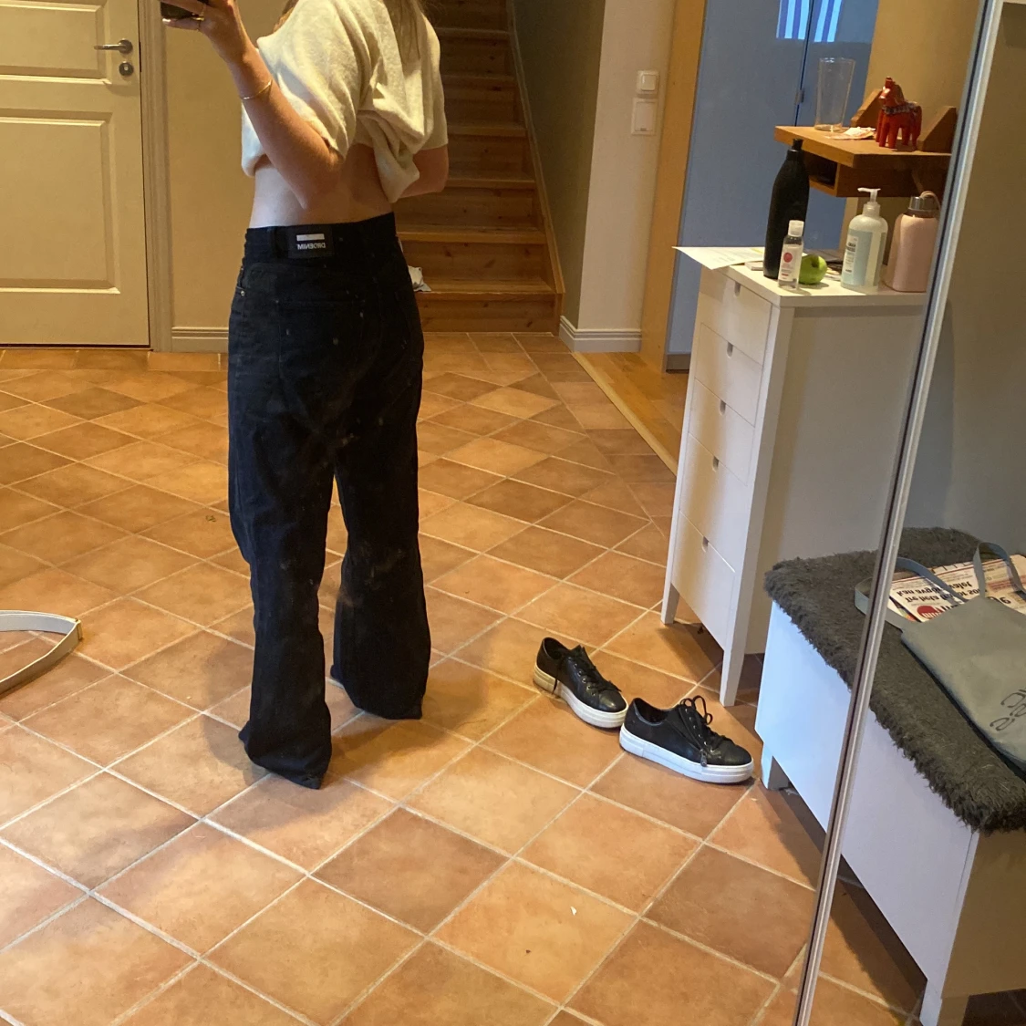 Svarta raka dr denim jeans - 90