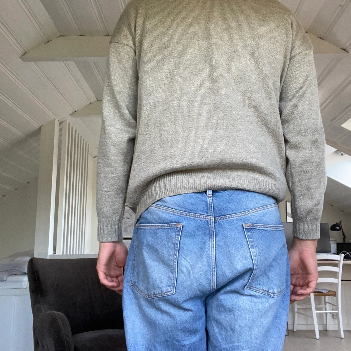 Grå sweatshirt - 90