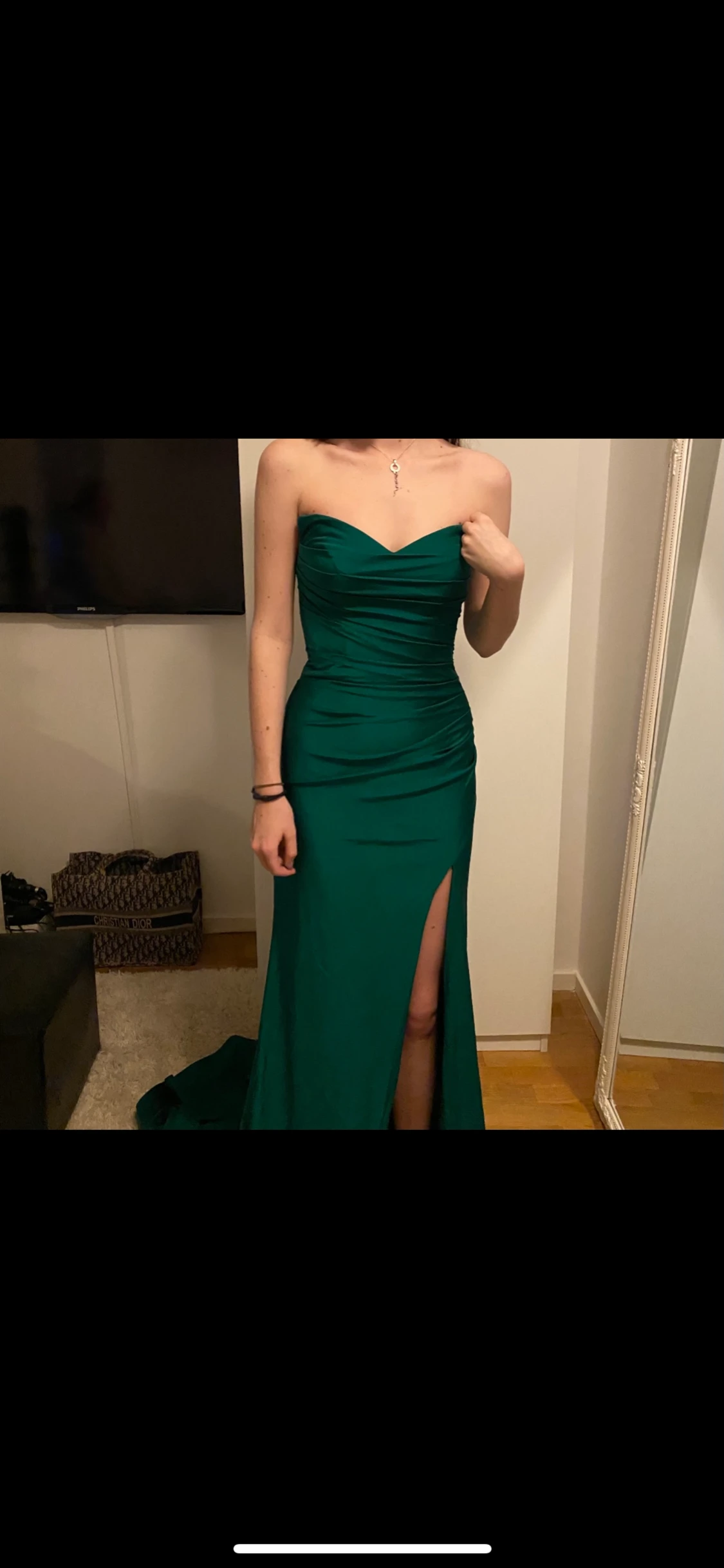 Mörkgrön balklänning