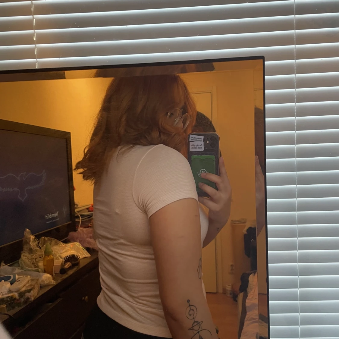 Rosa randig t-shirt - 90