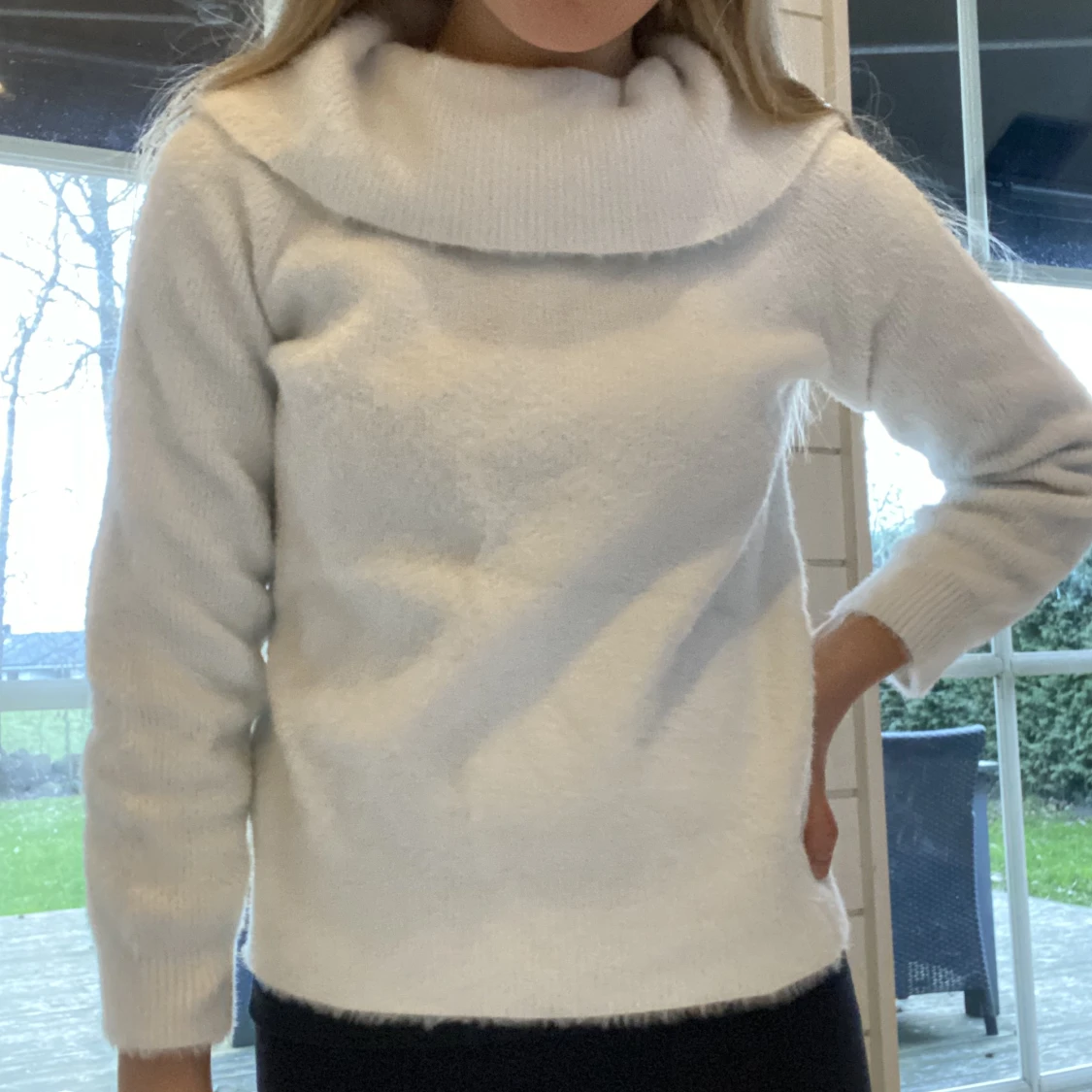 Mysig vintertröja med krage🤍 - 90
