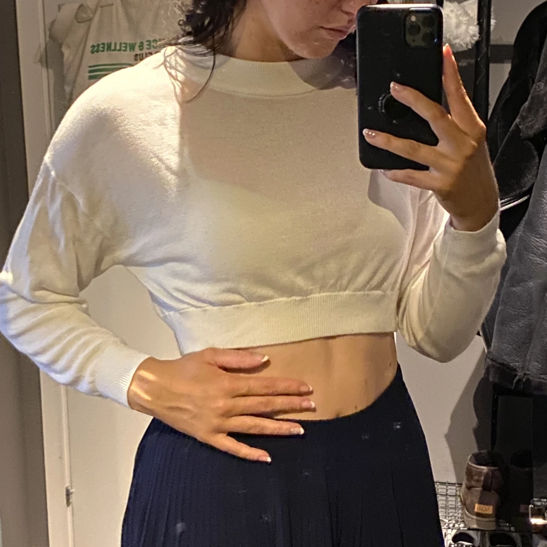 Vit stickad 😶‍🌫️😶‍🌫️😶‍🌫️ - 90