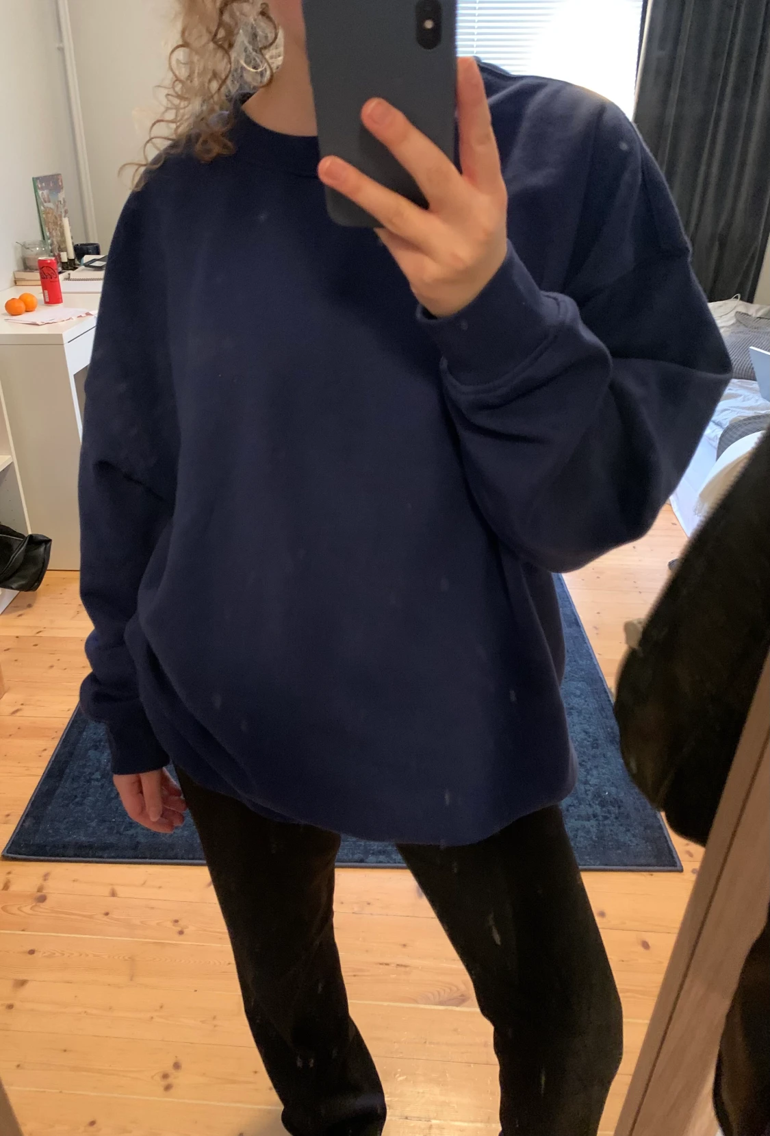 Oversized sweatshirt blå - 90