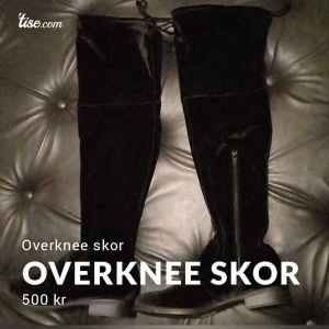 Overknee skor - Säljer höga overknee skor i sammet. Strl 39 passar upp till strl 41. Endast provad. 500kr +50kr frakt 