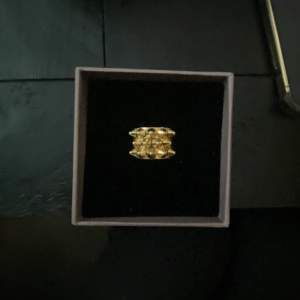 Säljer min fina peak ring från edblad i guld. 18.5 mm förpackning ingår