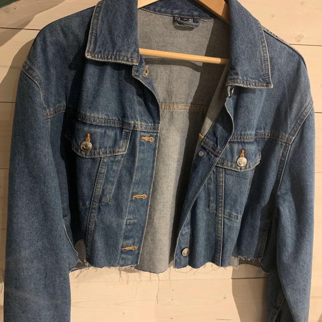 Avklippt jeans jacka  - 90