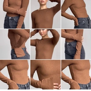 A-dsgn topp - Adsgn long sleeve topp i brunt.