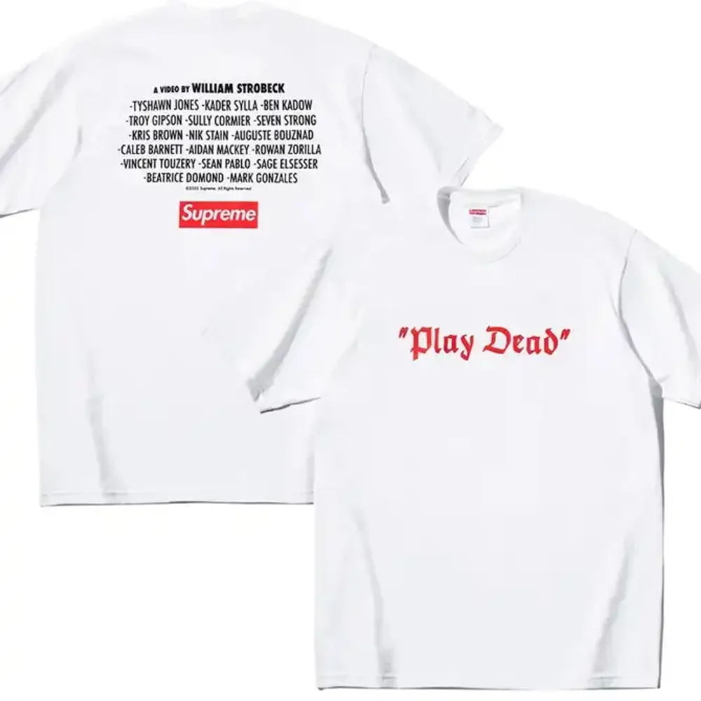 Supreme Play Dead Tee White T-Shirt Large William Strobeck Box Logo. Brand new with receipt . T-shirts.