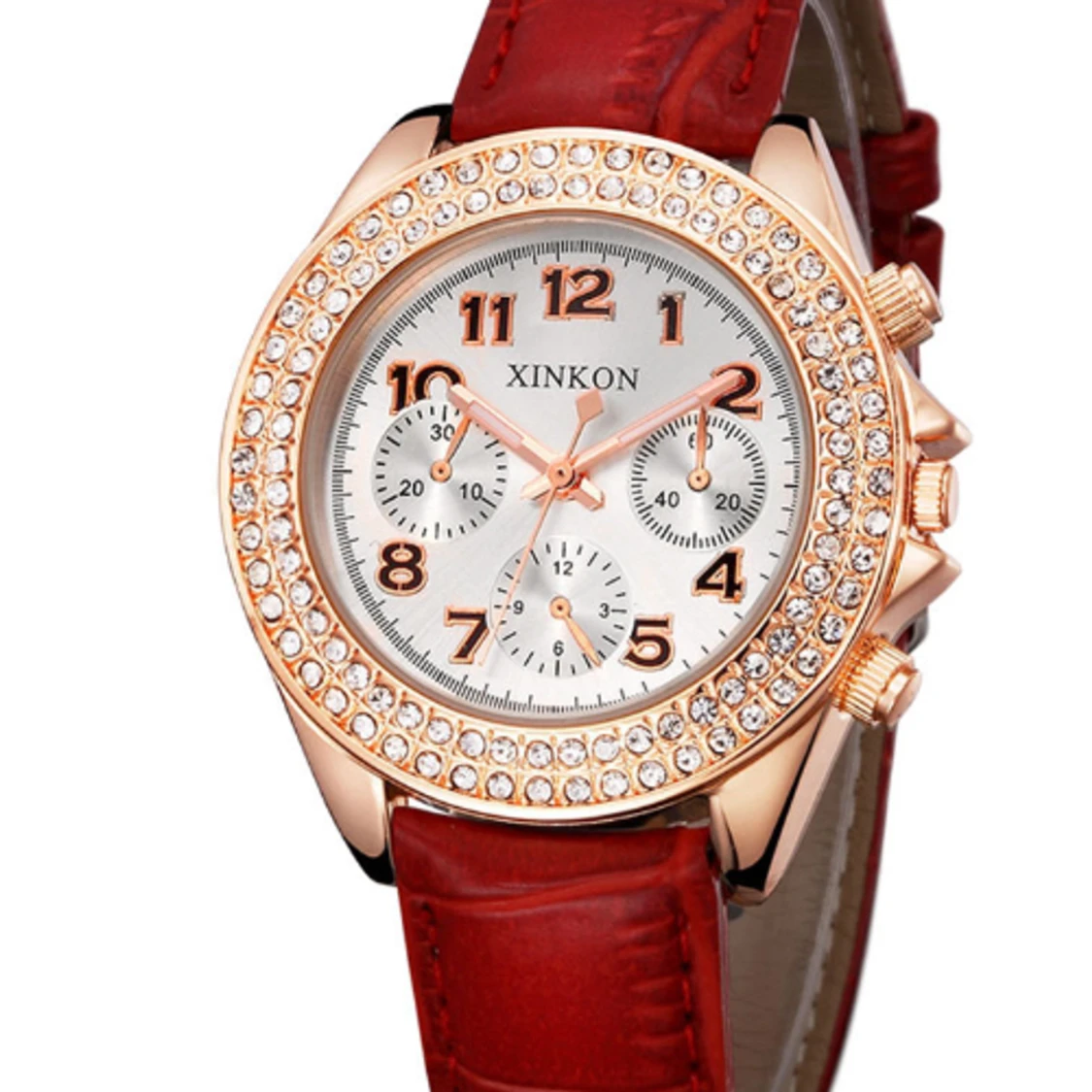 Super Häftig Dam Strass Klocka  - 90