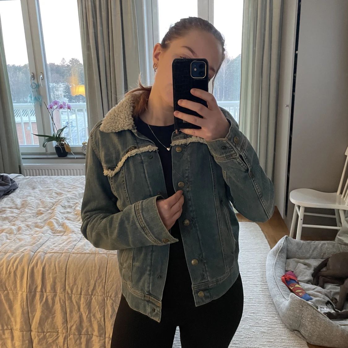 Fodrad jeansjacka från Lee