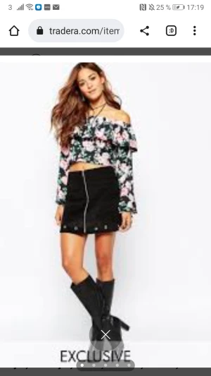 NY, Nelly, vintage, boho, retro, Asos, kjol, minikjol, svart, strl 38, UK 10, M - - vintage, retro stil - Aldrig används - Strl38, M, UK10, EU36  Du kan också hämta varan hos mig istället att jag skickar till dig. Jag bor på Hornstull och på det sättet betalar du inte för frakten. 