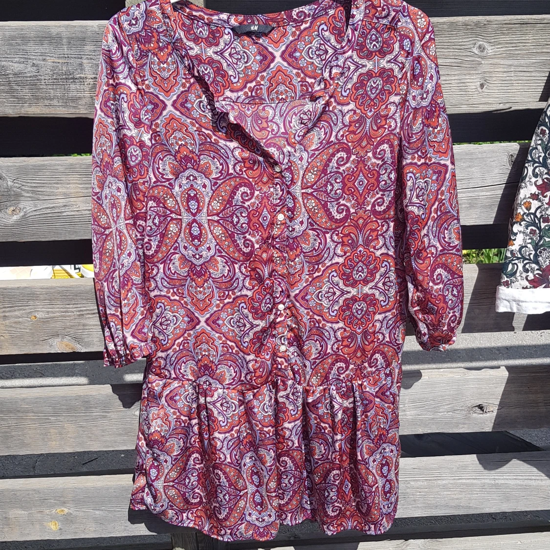 Rosa paislymönstrad tunika/klänning - 90