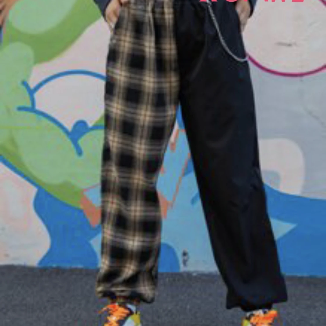 Mjukisbyxor halvfärgade - 90