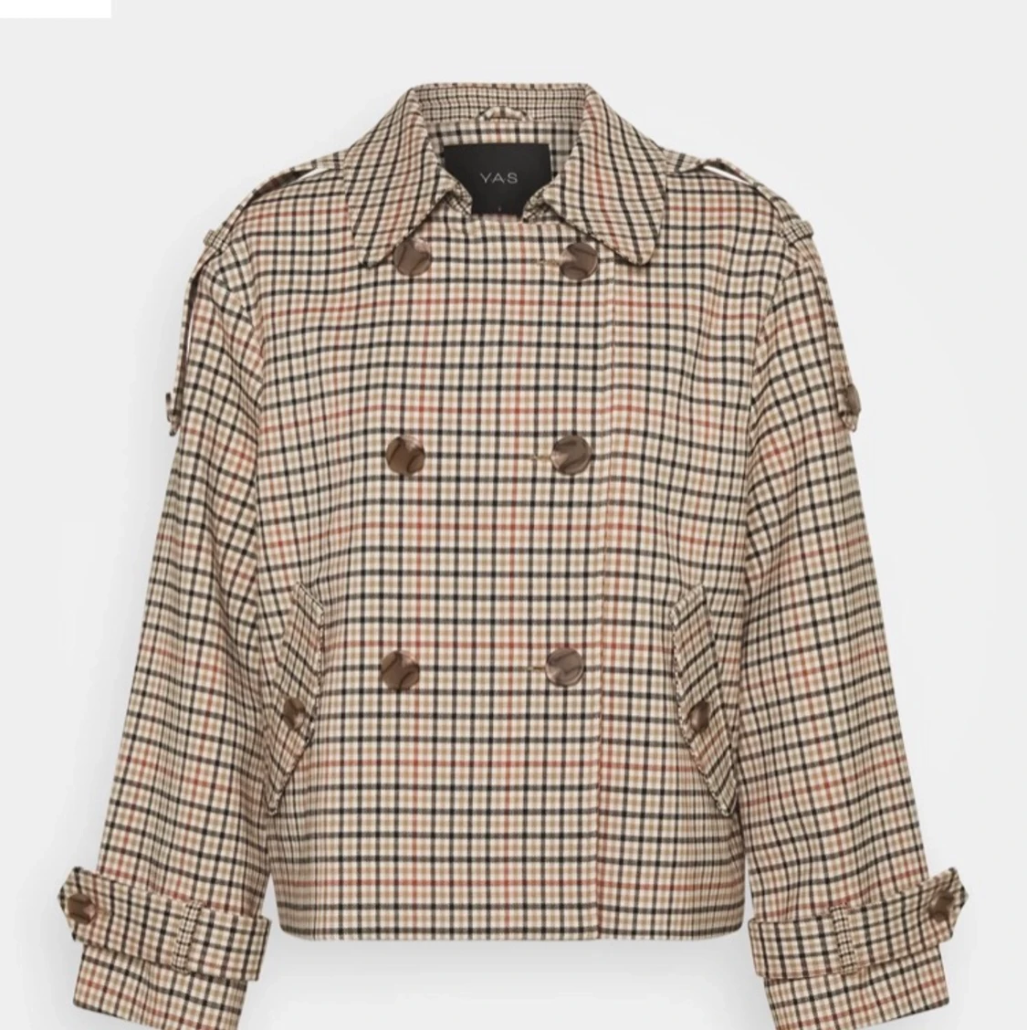 Rutig kort kappa - 90