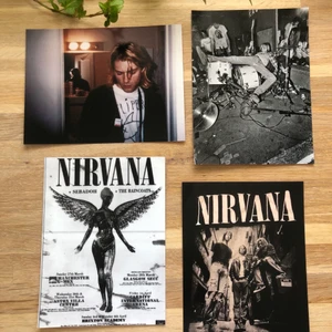 Nirvana bilder! - Bilder i bra kvalite som man kan sätta på väggen eller annat! (: Nirvana och Kurt Cobain bilder! 35 kr för alla, säljer dessa EJ styckvis! <3 Köparen står för frakten!💌🚚