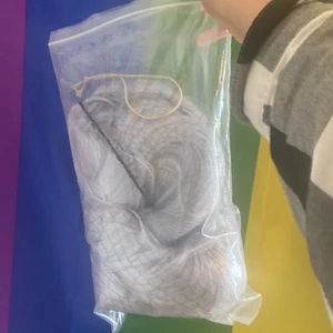 ayaka peruk - är en Ayaka peruk karaktären är från genshin ,tofsen åkte av (bild 3) men man får med tofsen. Peruken är använd en gång väldigt bra skick och ostylad! :)